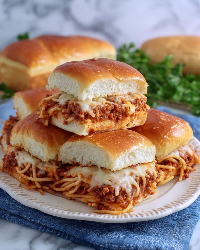 Spaghetti Stuffed Garlic Bread Recipe