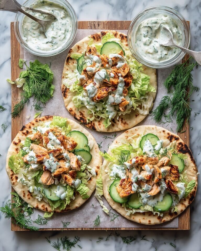Sheet Pan Chicken Pita with Herby Ranch Recipe