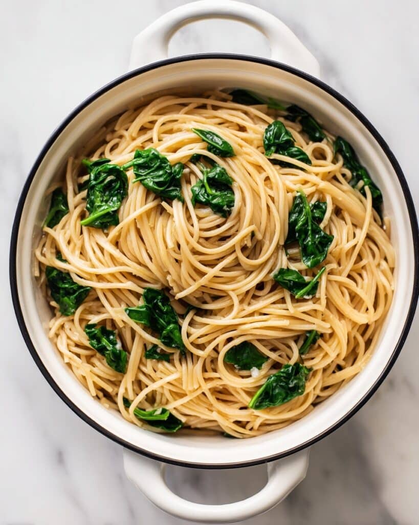 Spaghetti & Spinach with Sun-Dried Tomato Cream Sauce Recipe