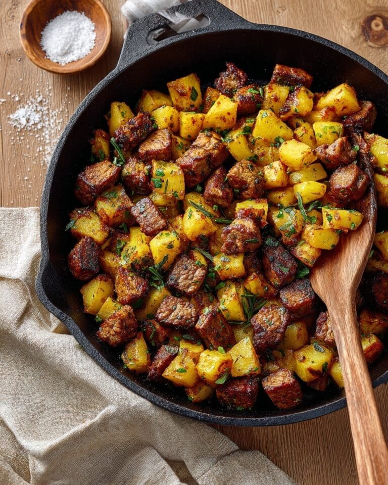 Garlic Butter Steak Bites and Potatoes Recipe