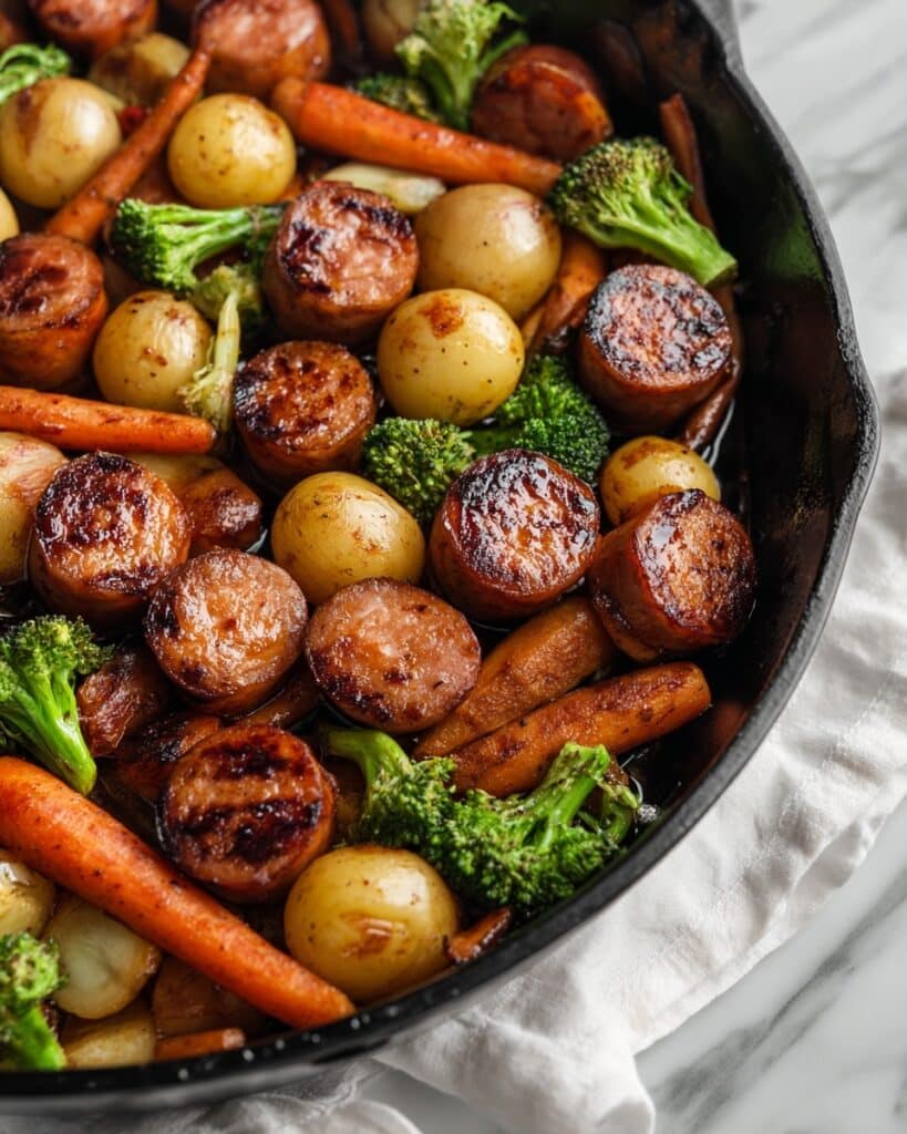 One-Pan Honey Garlic Kielbasa & Veggies: Easy Family Delight Recipe