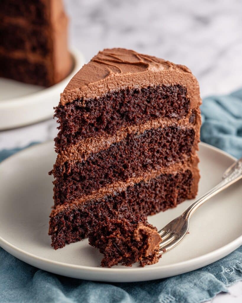 Chocolate Cake with Rich Chocolate Frosting Recipe