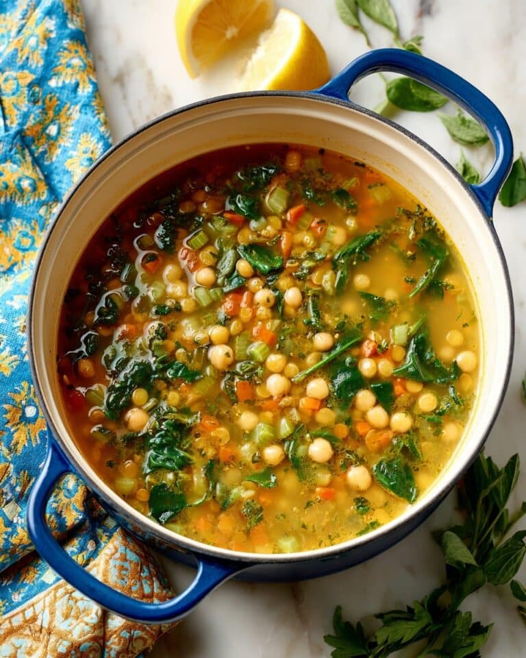 Mediterranean Lemon Orzo Soup (Vegan) Recipe