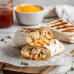 Crispy Cheesy Garlic Chicken Wraps Recipe