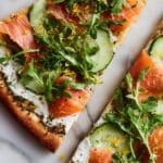 Smoked Salmon Pizza with Cream Cheese, Dill, and Arugula Recipe