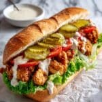 Spicy Fried Chicken Po’Boy Sandwiches with Remoulade Sauce Recipe