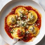 Stuffed Chilaquiles with Spicy Guajillo Salsa and Crispy Masa Triangles Recipe