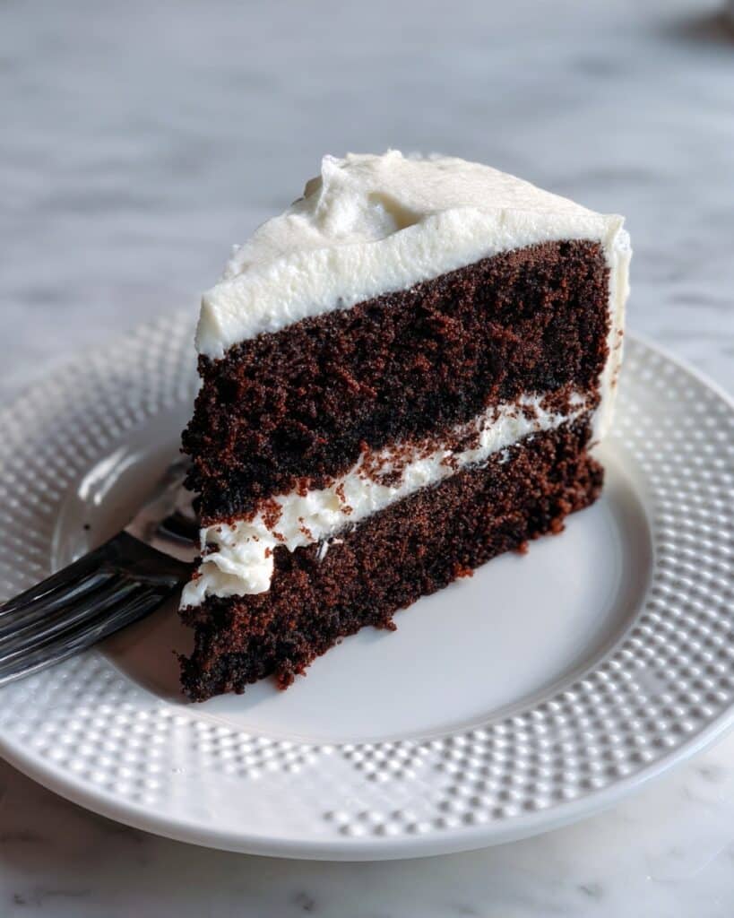 Chocolate Cake with Vanilla Frosting Recipe