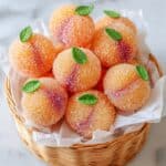 Peach Schnapps Cookies with Peach Preserves Filling and Colorful Decoration Recipe