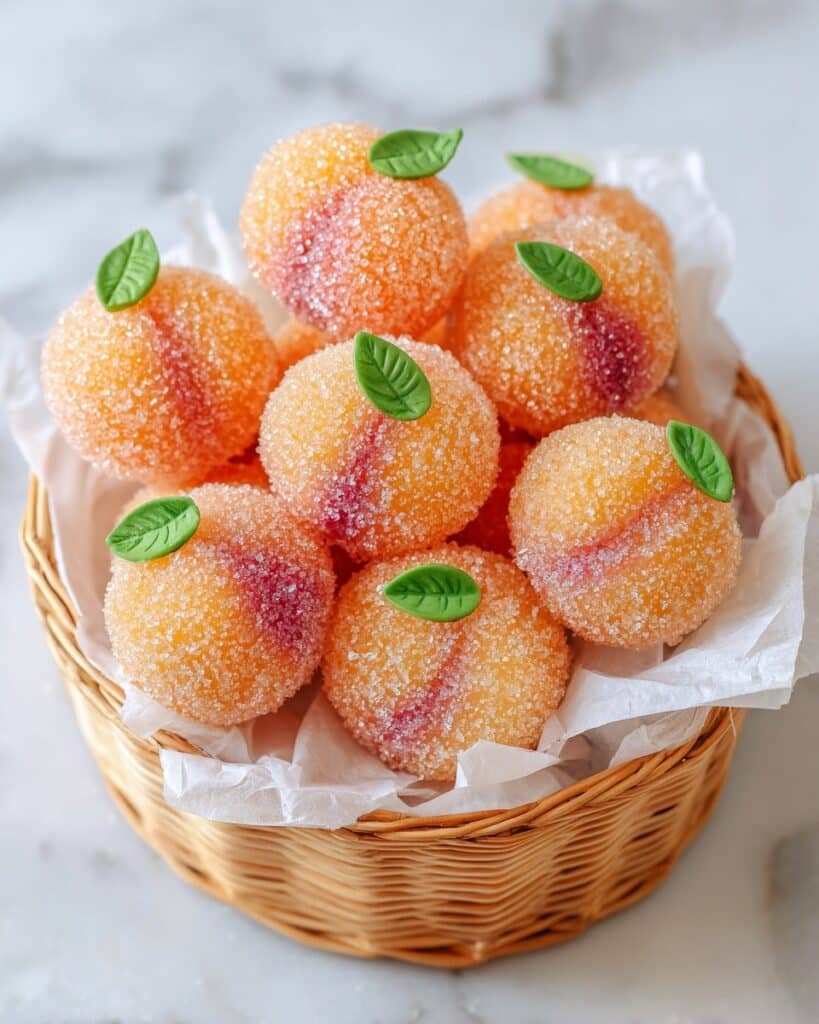 Peach Schnapps Cookies with Peach Preserves Filling and Colorful Decoration Recipe