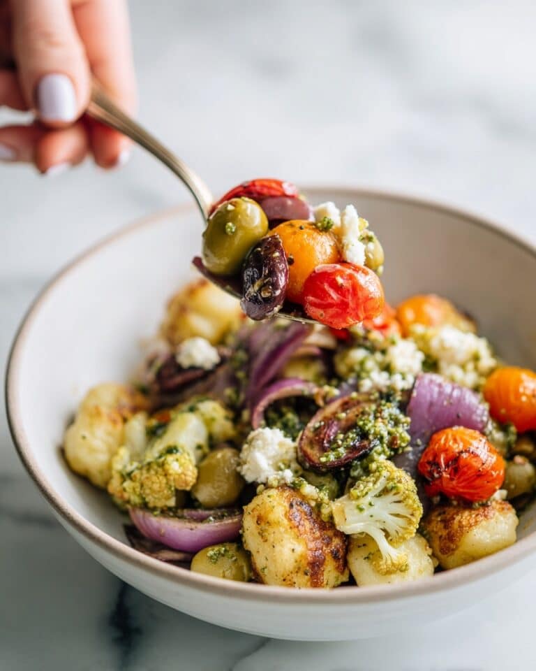 Mediterranean Sheet Pan Gnocchi with Lentils and Roasted Vegetables Recipe