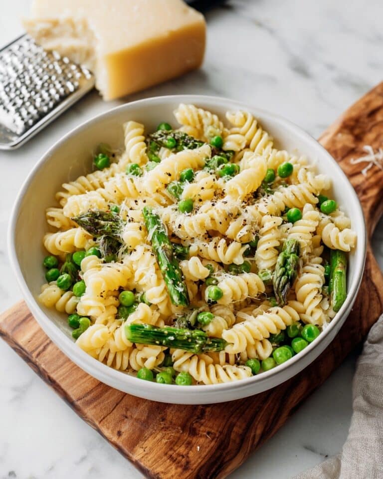 Pasta Primavera with Spring Vegetables and Creamy Lemon Basil Sauce Recipe