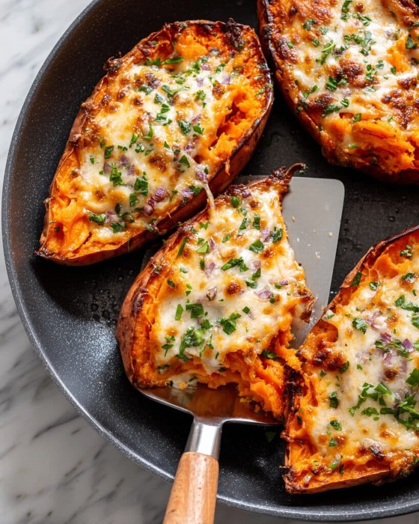 Steamrolled Sweet Potatoes with Gruyère, Herbs, and Hot Honey Recipe