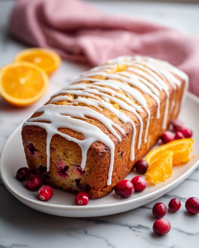 Cranberry Orange Bread with Citrus Glaze Recipe