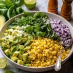 Easy Avocado Corn Salad with Lime and Basil Recipe