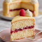 Lemon Raspberry Layer Cake with Lemon Curd and Raspberry Jam Recipe