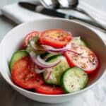 Cucumber Tomato Salad with Red Onion Recipe