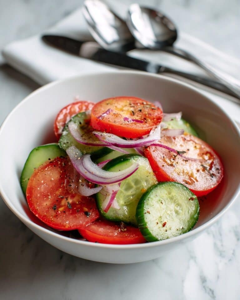 Cucumber Tomato Salad with Red Onion Recipe