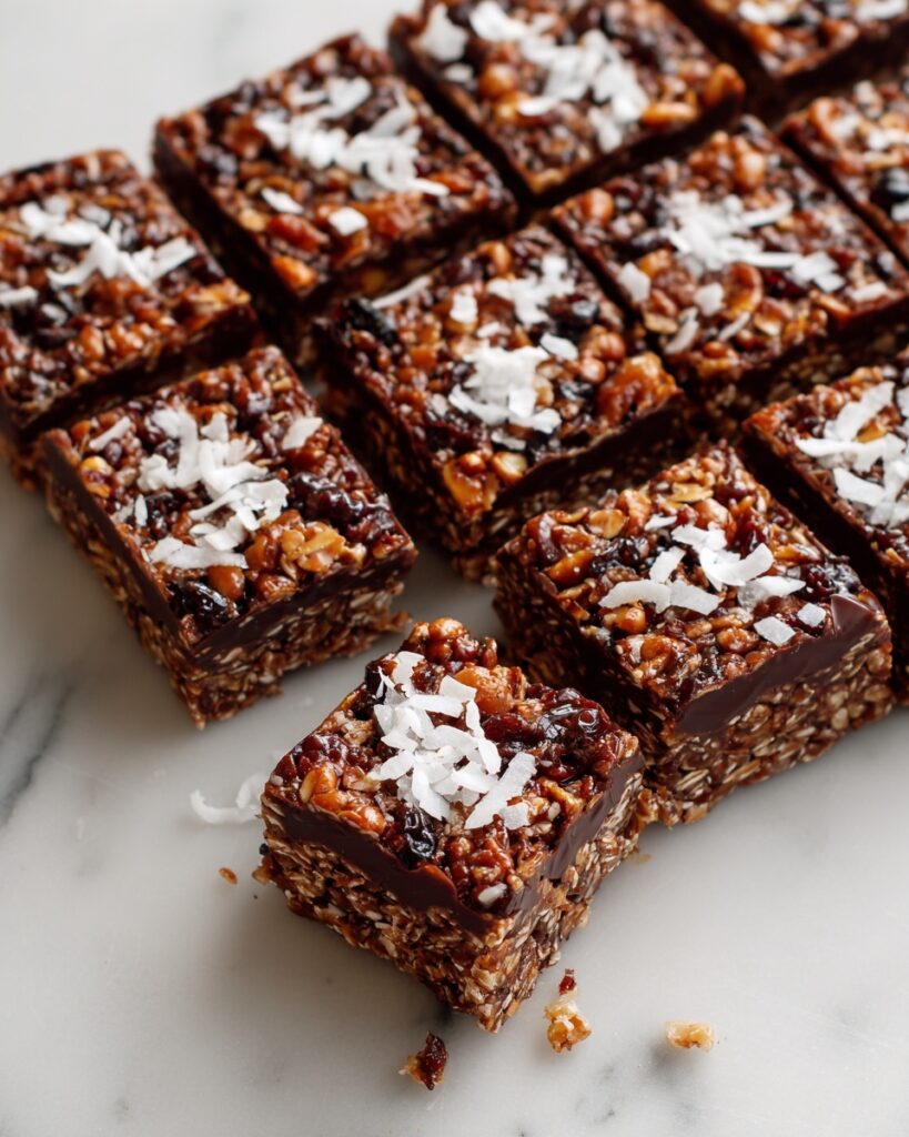 No-Bake Chocolate Fudge Oat Bars Recipe