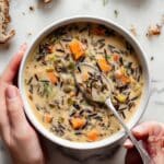 Instant Pot Mushroom Wild Rice Soup Recipe