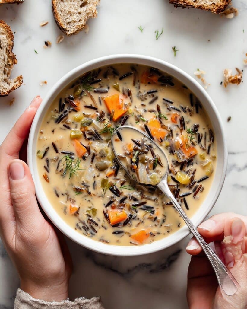 Instant Pot Mushroom Wild Rice Soup Recipe