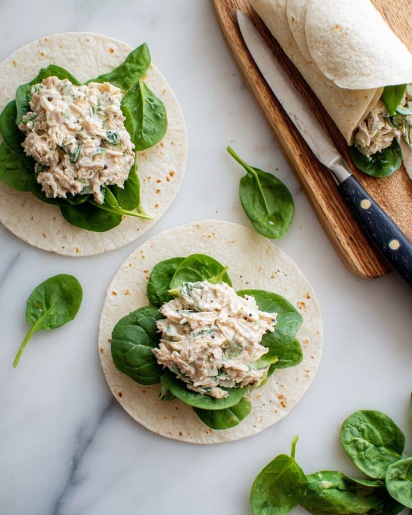 Chicken, Spinach & Feta Wraps Recipe