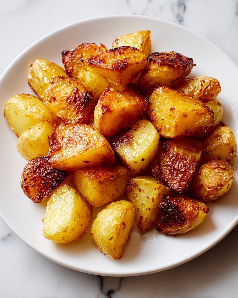 A white plate holds a meal with five main parts arranged around it. On the top left are four golden roasted potato chunks with crispy browned edges. To the right of the potatoes is a browned patty with a rough, crunchy texture and some light brown gravy on top. Next to the patty are soft, light yellow mashed potatoes with gravy drizzled over part of them. Below the mashed potatoes, there are dark green kale leaves piled on top of light green cabbage pieces, both partly covered with gravy. Filling the bottom left side of the plate are several grilled, sliced vegetables with light brown grill marks; they look like parsnips or carrots. The meal sits on a smooth, white marbled surface. photo taken with an iphone --ar 4:5 --v 7