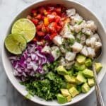 Fresh Fish Ceviche with Lime, Lemon, and Avocado Recipe