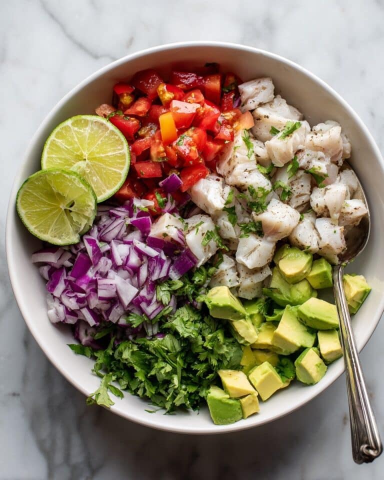 Fresh Fish Ceviche with Lime, Lemon, and Avocado Recipe