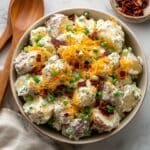 Baked Potato Salad with Bacon, Cheddar, and Green Onions Recipe