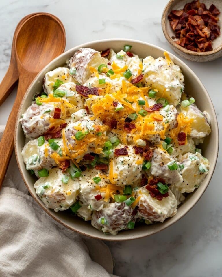 Baked Potato Salad with Bacon, Cheddar, and Green Onions Recipe