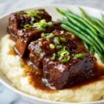 Slow-Cooked Beef Short Ribs in Soy Apple Sauce Recipe