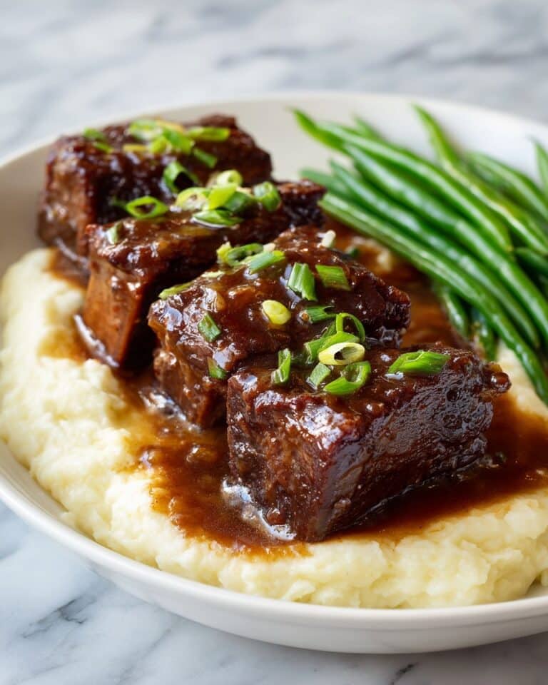 Slow-Cooked Beef Short Ribs in Soy Apple Sauce Recipe