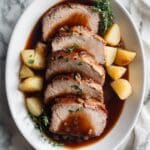 Tender Slow Cooker Apple Cider Pork Loin with Honeycrisp Apples Recipe