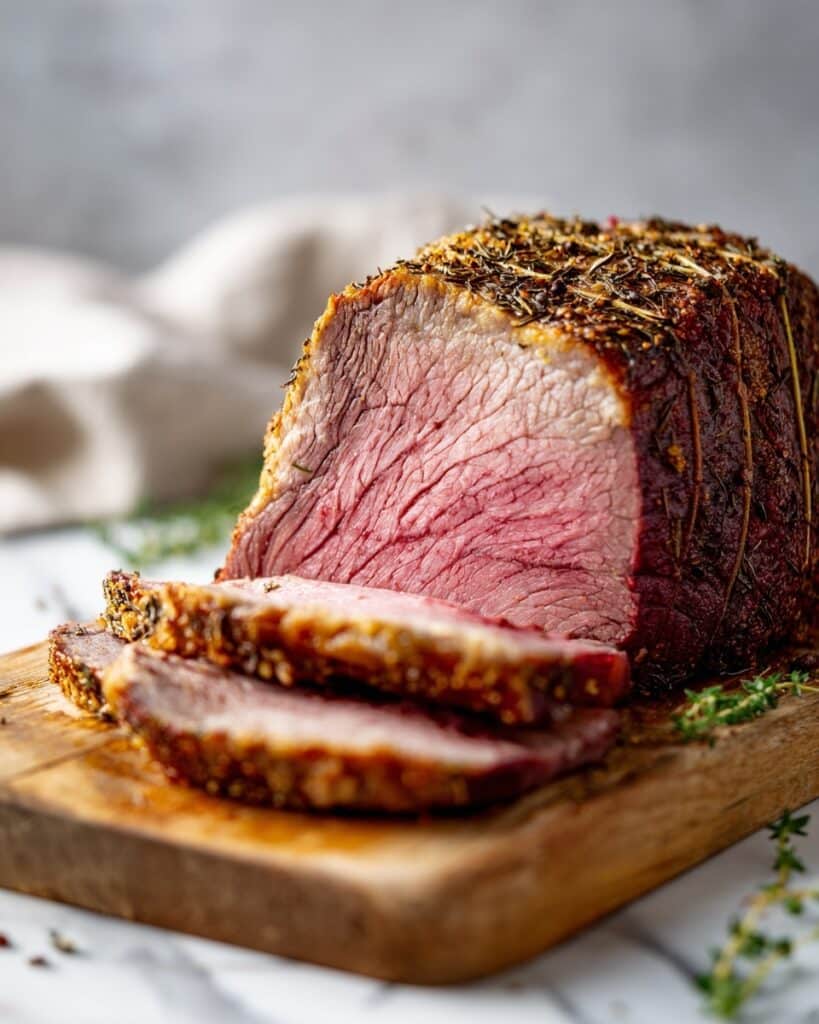Rotisserie Top Round Roast With Garlic and Herbs Recipe