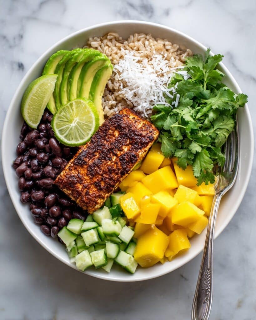 Tropical Cajun Salmon Meal Prep Bowls Recipe