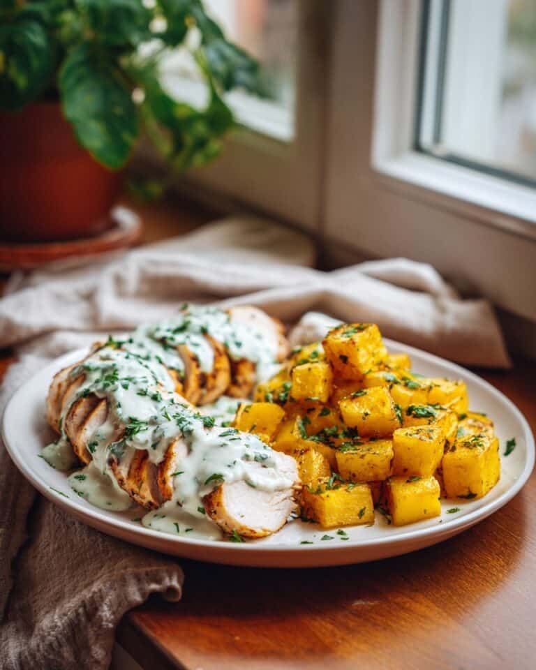 Creamy Garlic Herb Chicken with Roasted Potatoes Recipe