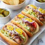 Grinder Salad Hot Dogs Recipe