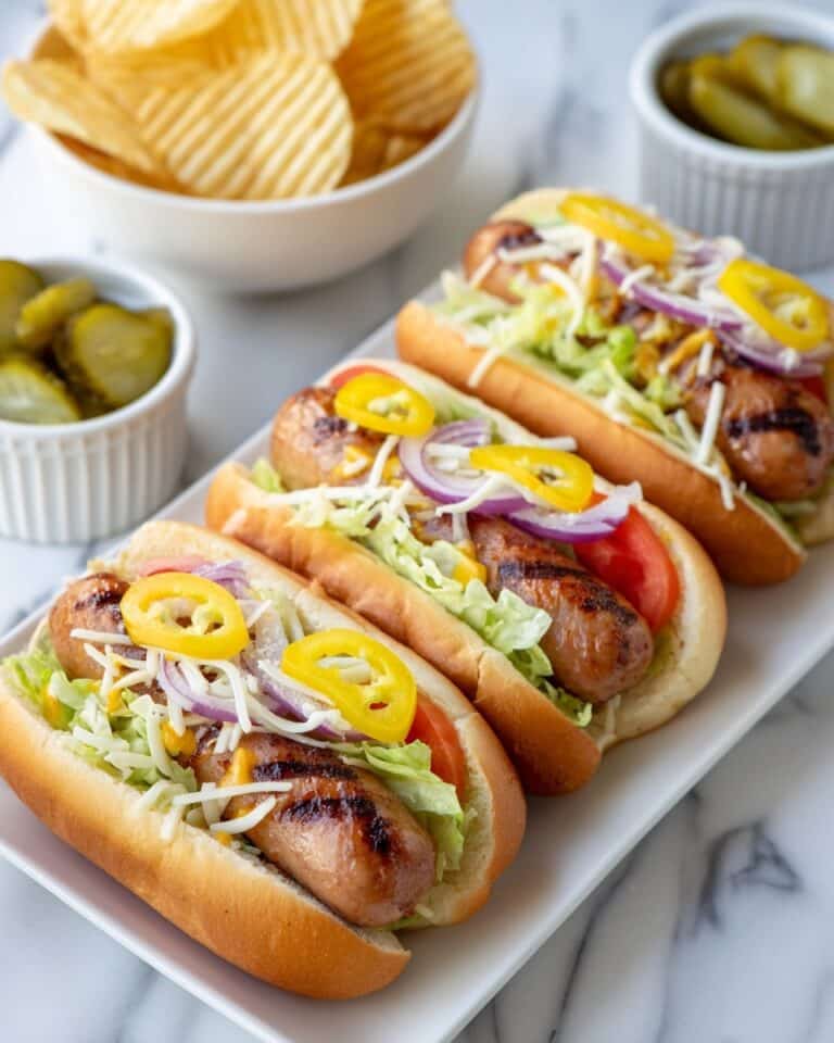 Grinder Salad Hot Dogs Recipe