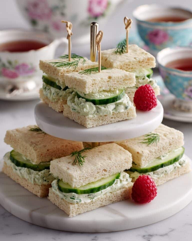Cucumber Sandwiches with Lemon-Dill Cream Cheese Spread Recipe