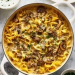 Creamy Beef Stroganoff with Mushrooms and Egg Noodles Recipe