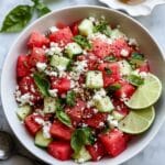 Watermelon Salad with Feta, Basil, and Lime Recipe