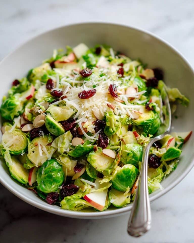 Roasted Brussels Sprout Salad with Apple Cranberries and Manchego Recipe
