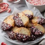 Peppermint Chocolate Dipped Shortbread Recipe