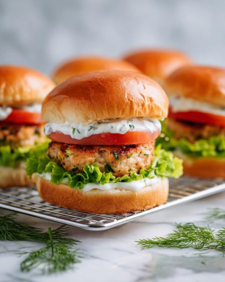 Salmon Burgers with Herb Yogurt Sauce Recipe