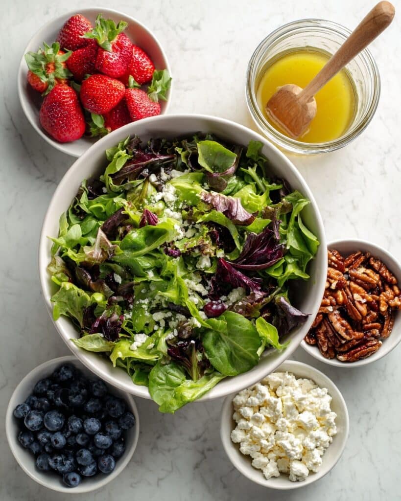 Summer Berry Salad with Candied Walnuts and Feta Recipe