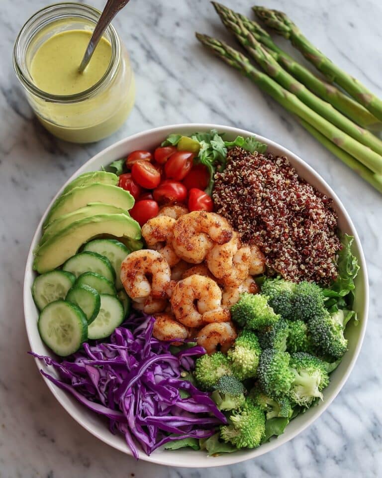 Grilled Shrimp Salad with Vegetables and Lemon Vinaigrette Recipe