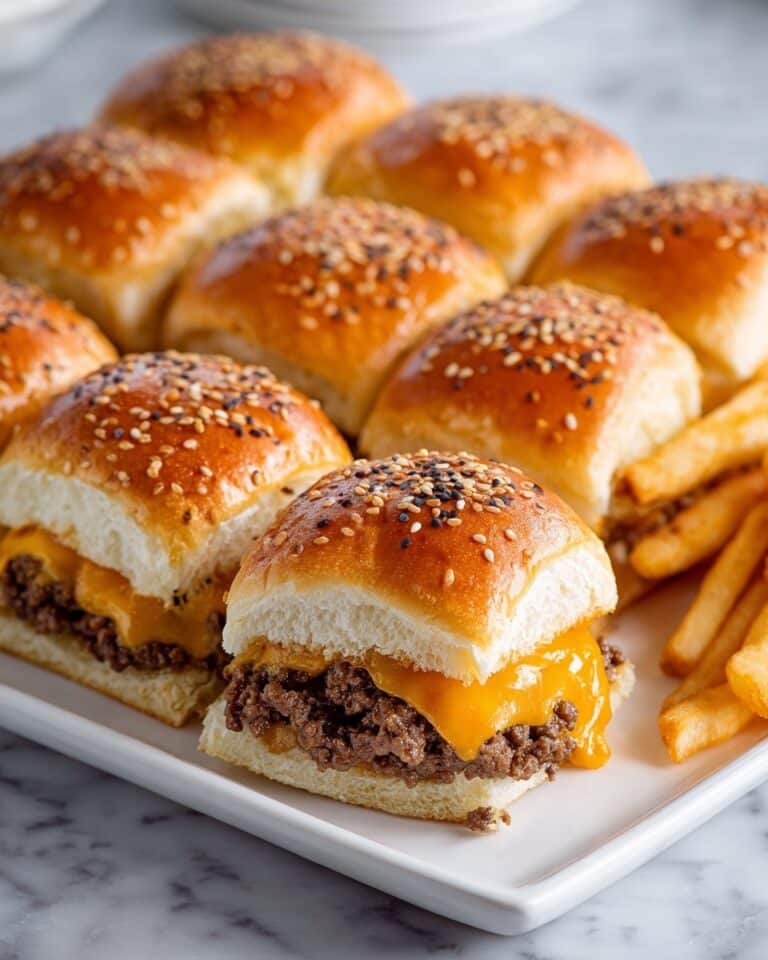 Cheddar Cheeseburger Sliders with Everything Bagel Seasoning Recipe