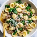 Orecchiette with Sausage and Spinach Recipe