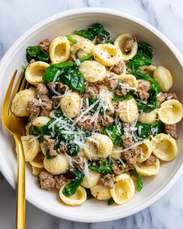 Orecchiette with Sausage and Spinach Recipe